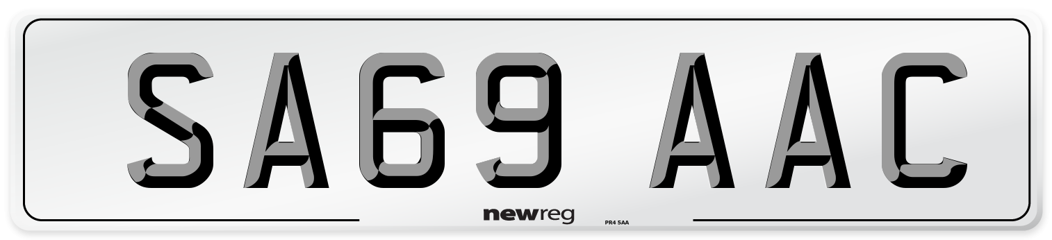 SA69 AAC Number Plate from New Reg